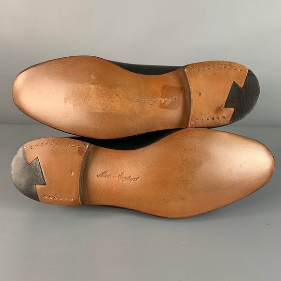 PAUL STUART x GRENSON Size 6.5 Black Leather Bow Loafers main image 7